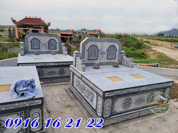 Mộ đá đôi đá xanh đen mẫu mộ đá đẹp tại Hải Dương bền đẹp theo thời gian Mộ đá đôi đá xanh đen mẫu mộ đá đẹp tại Hải Dương bền đẹp theo thời gian