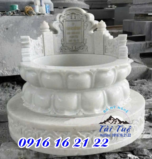 Mộ tròn đá trắng mẫu mộ đá đẹp tại Hải Dương bền đẹp theo thời gian Mộ tròn đá trắng mẫu mộ đá đẹp tại Hải Dương bền đẹp theo thời gian