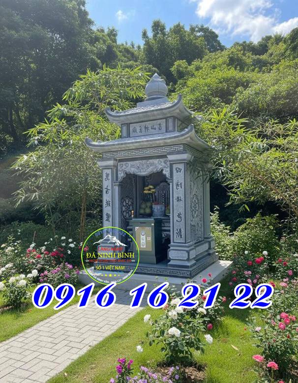 Miếu thờ tứ trụ chạm khắc hoa văn tinh xảo tại Hà Nội - 33 Thiết kế miếu thờ thần linh ngoài trời tại Hà Nội