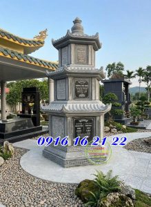 Các mẫu mộ tháp đá hình lục giác để tro cốt phổ biến tại Tây Ninh