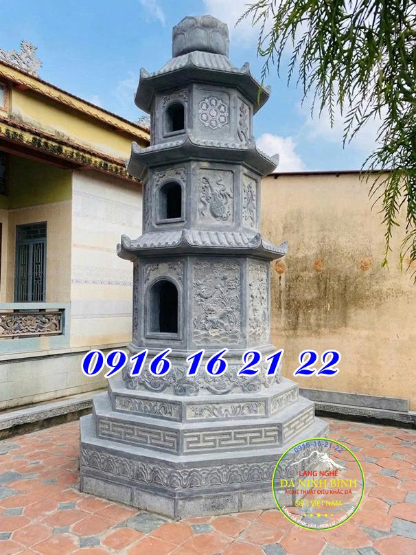 Tháp đá để hũ tro cốt tại Tây Ninh ba tầng Tháp đá để hũ tro cốt tại Tây Ninh ba tầng