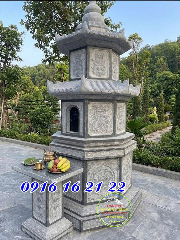 Tháp hình lục giác bằng đá để tro cốt tại Tây Ninh Tháp hình lục giác bằng đá để tro cốt tại Tây Ninh