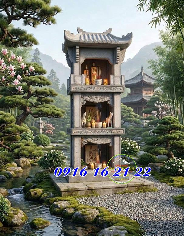Mẫu cây hương ngoài trời bằng đá 3 tầng - Cây hương đá ngoài trời Mẫu cây hương ngoài trời bằng đá 3 tầng - Cây hương đá ngoài trời