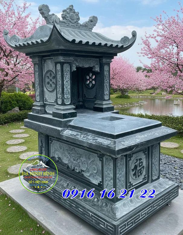 Mẫu mộ đá 1 mái - Mẫu mộ đá đẹp