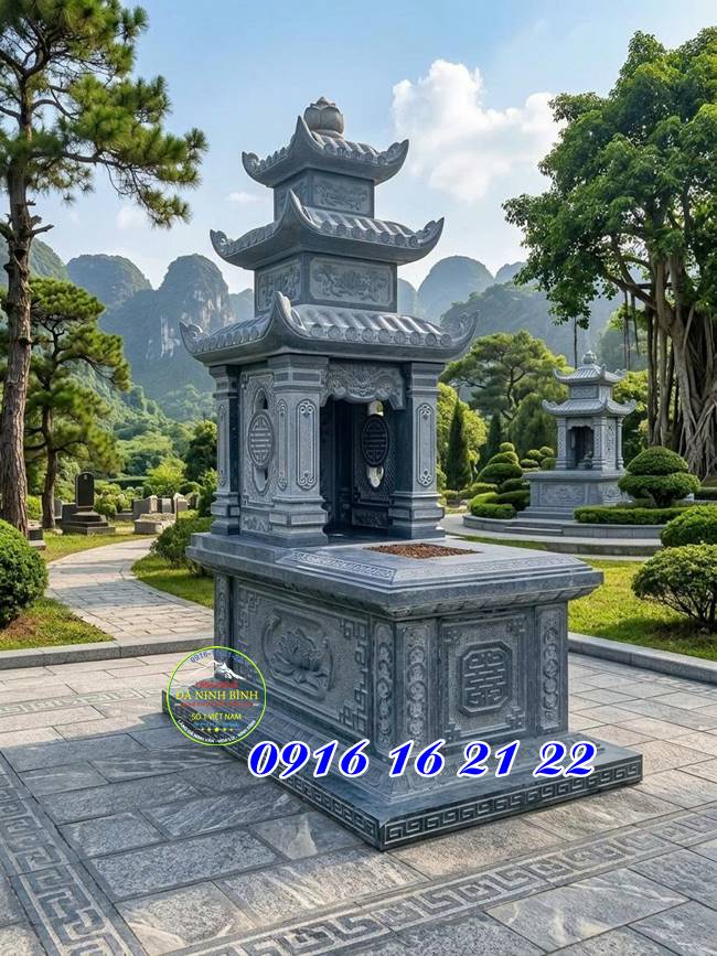Mẫu mộ đá ba mái cao cấp - Mẫu 20 mộ đá đẹp tại Thái Nguyên ưu nhược điểm mộ đá Thái Nguyên