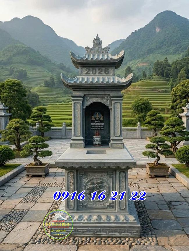 Mẫu mộ đá xanh đen - Mẫu 20 mộ đá đẹp tại Thái Nguyên ưu nhược điểm mộ đá Thái Nguyên