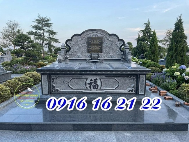 Mẫu mộ đá xanh đen - mẫu mộ đá Ninh Bình đẹp Mẫu mộ đá xanh đen - mẫu mộ đá Ninh Bình đẹp