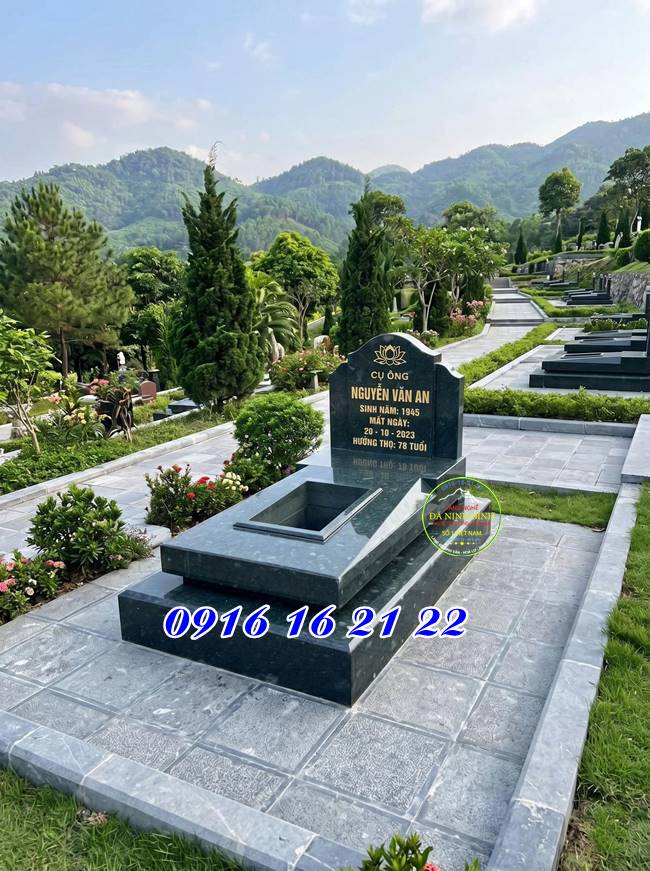 Mẫu mộ đá xanh rêu đẹp bán tại Hà Nội 29
