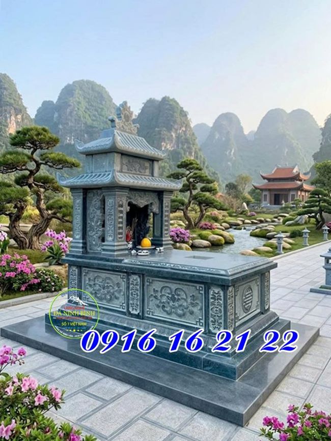 Mộ đá hai mái - mẫu mộ đá Ninh Bình đẹp Mộ đá hai mái - mẫu mộ đá Ninh Bình đẹp