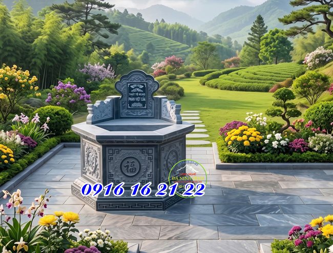 Mộ đá lục giác - Mẫu 20 mộ đá đẹp tại Thái Nguyên ưu nhược điểm mộ đá Thái Nguyên