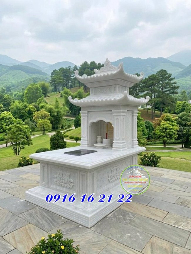 Mộ đá trắng - mẫu mộ đá Ninh Bình đẹp Mộ đá trắng - mẫu mộ đá Ninh Bình đẹp